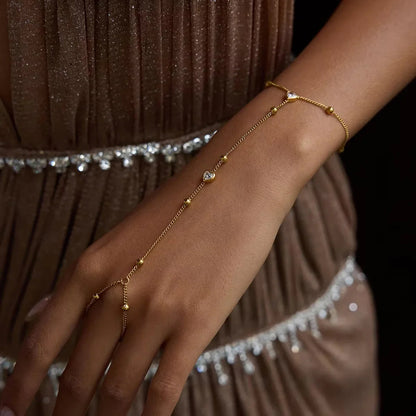 [Royal&Vicky]Winslow Gold Hand Chain