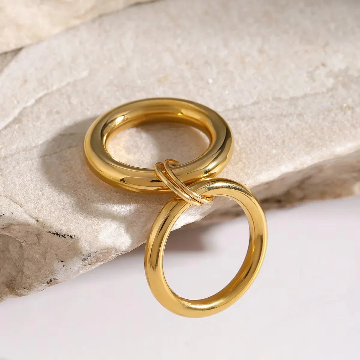[Royal&Vicky]Dune Stacked Gold Ring