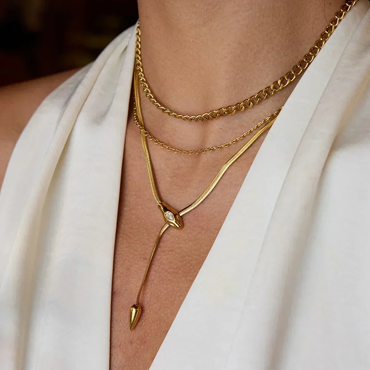 [Royal&Vicky]Loraine Gold Chain Necklace