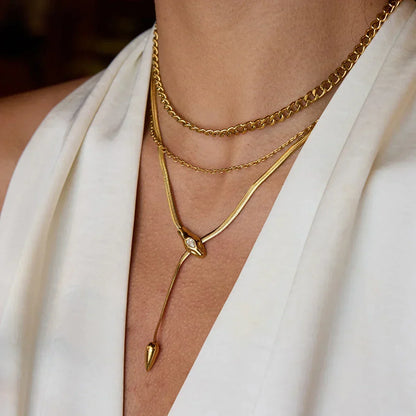 [Royal&Vicky]Loraine Gold Chain Necklace