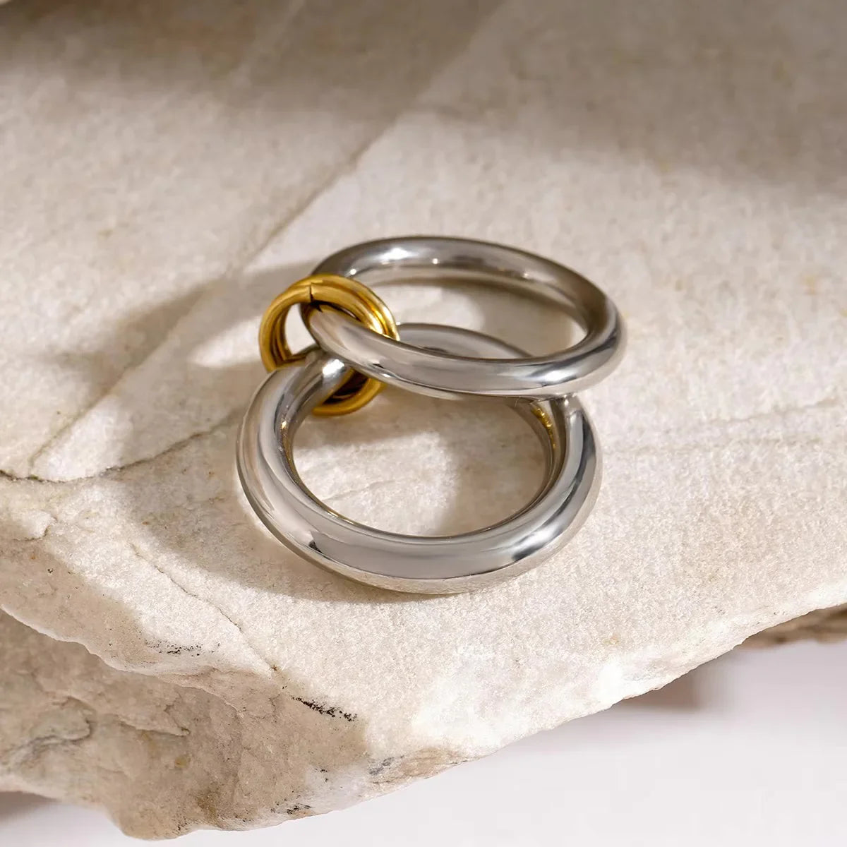 [Royal&Vicky]Dune Stacked Gold Ring