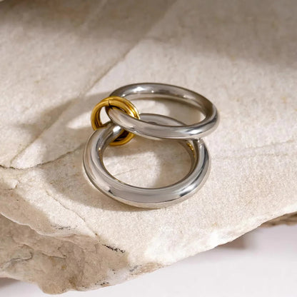 [Royal&Vicky]Dune Stacked Gold Ring