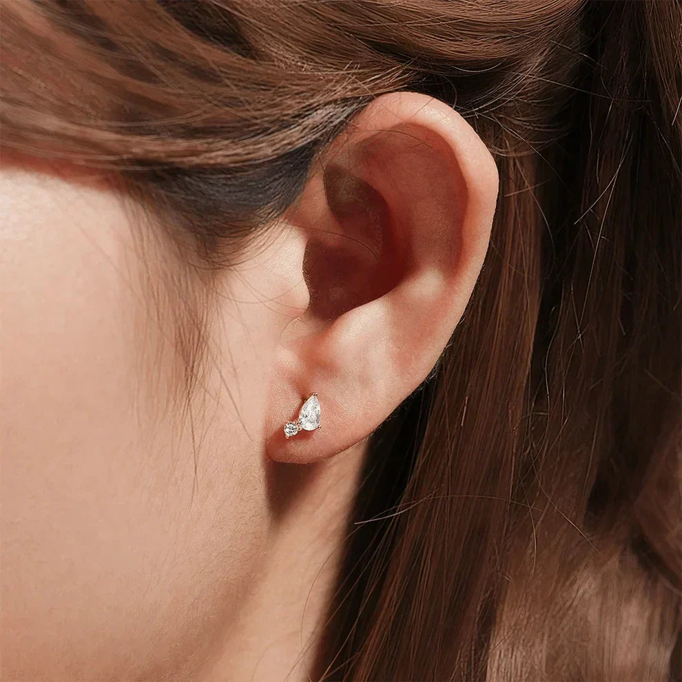[Royal&Vicky]Kate Flat Back Diamond Stud