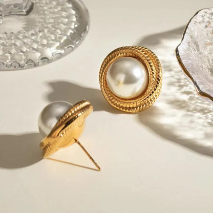 [Royal&Vicky]Aqua Freshwater Pearl Earrings