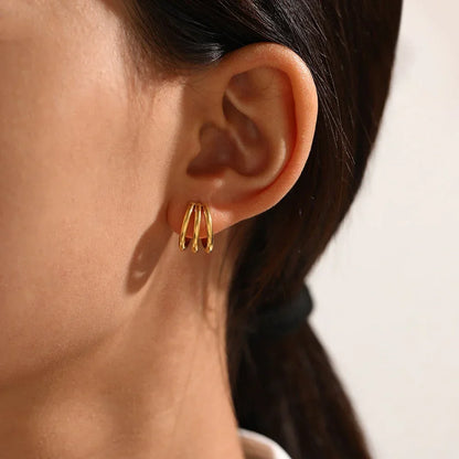 [Royal&Vicky]Cradle Gold Earrings