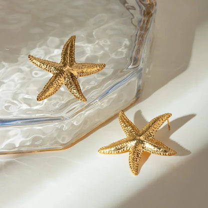 [Royal&Vicky]Serene Gold Starfish Earrings