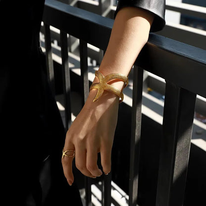 [Royal&Vicky]Annika Gold Starfish Cuff