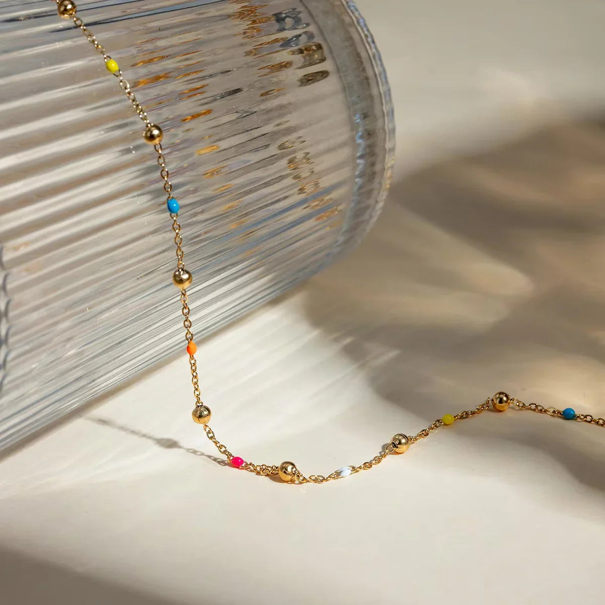 [Royal&Vicky]Amphitrite Gold Chain Bead Necklace