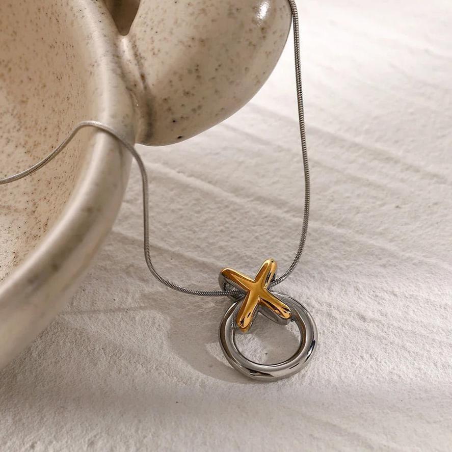 [Royal&Vicky]Mirabelle Ring Knot Necklace