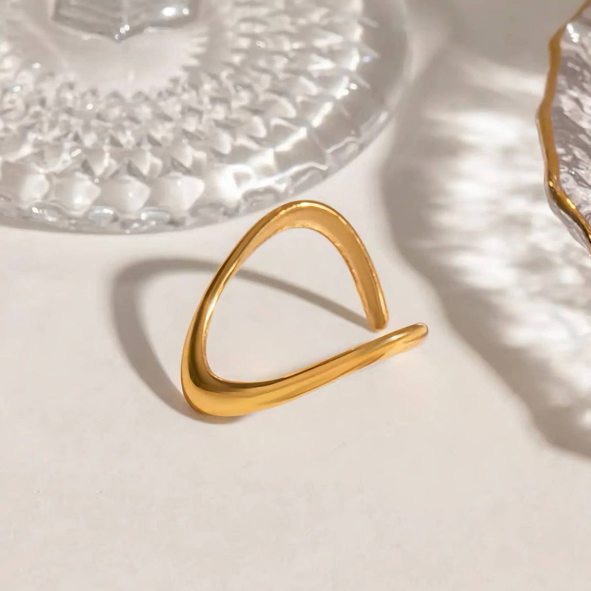 [Royal&Vicky]Paisley Gold Arc Ring