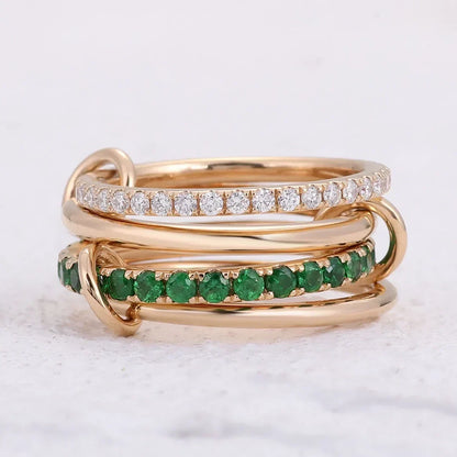 [Royal&Vicky]Imani Stacked Diamond Ring