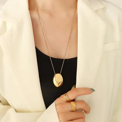 [Royal&Vicky]Claribel Gold Dome Necklace