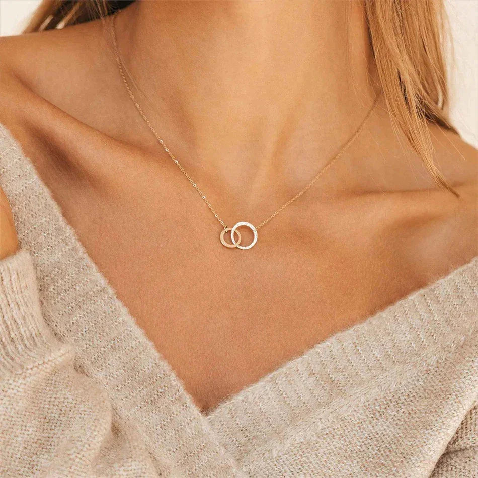 [Royal&Vicky]Isabelle Gold Hoop Necklace