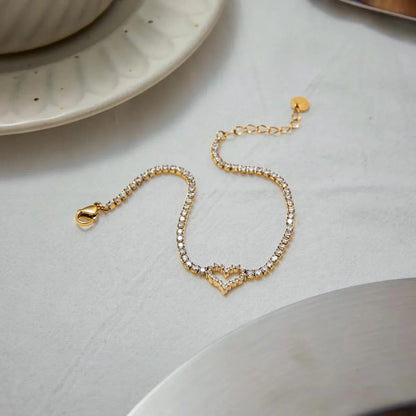 [Royal&Vicky]Patrice Diamond Heart Bracelet