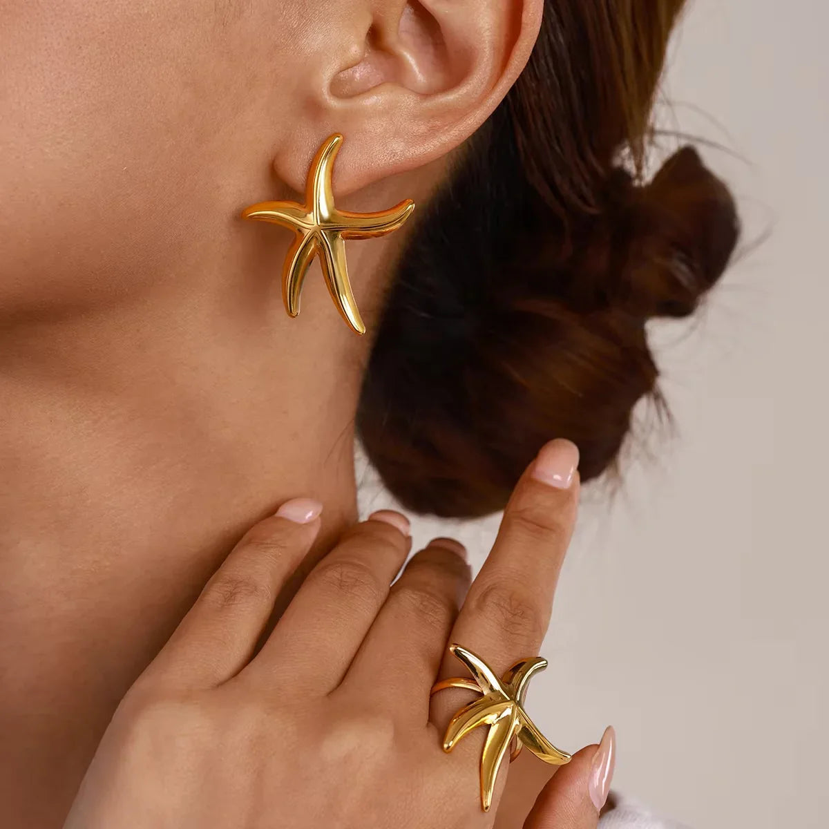 [Royal&Vicky]Oceanic Gold Starfish Ring