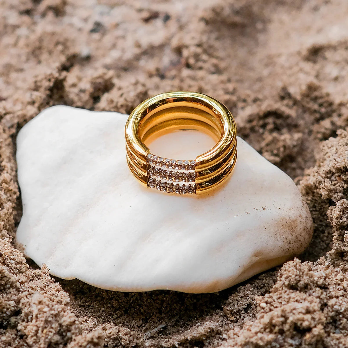 [Royal&Vicky]Serenity Diamond Gold Ring