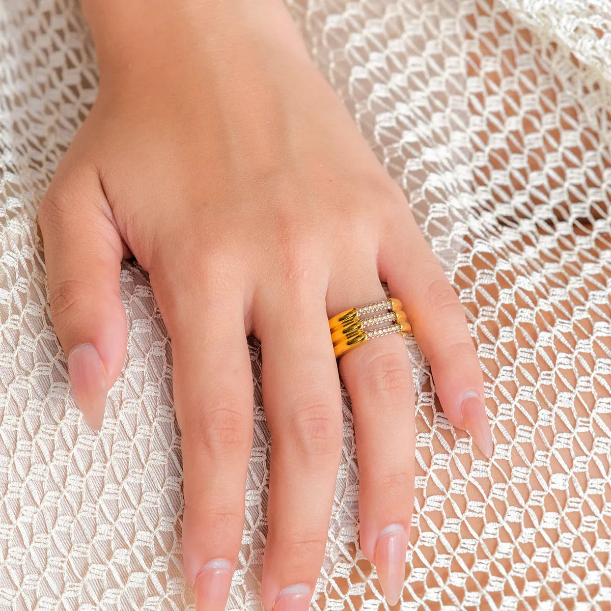 [Royal&Vicky]Serenity Diamond Gold Ring