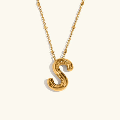 [Royal&Vicky]Balloon Gold Initial Necklace