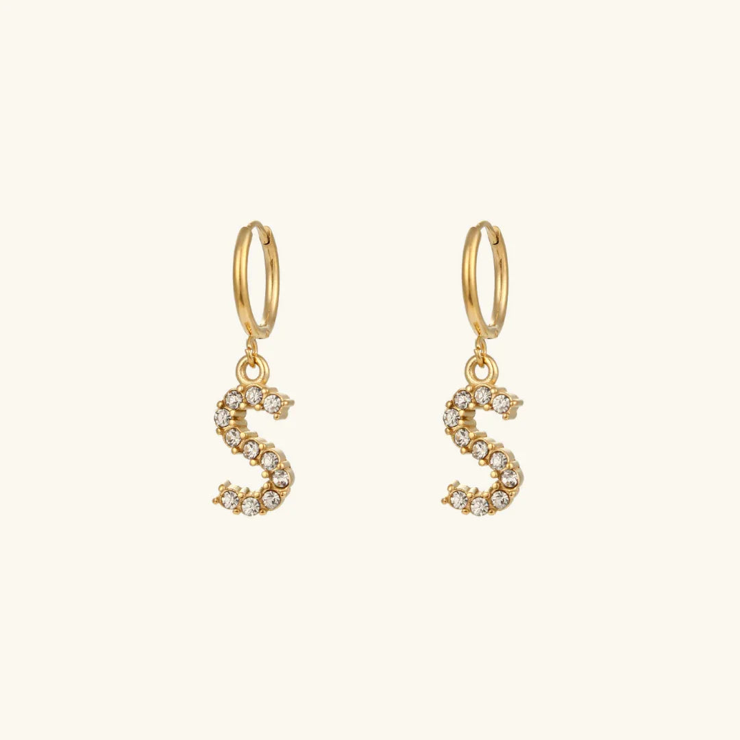 [Royal&Vicky]Wilhemina Initial Letter Earrings