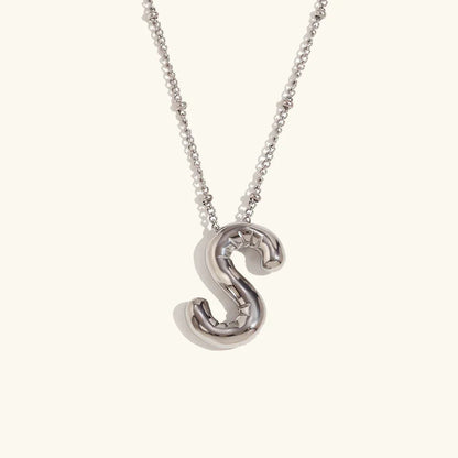 [Royal&Vicky]Balloon Gold Initial Necklace