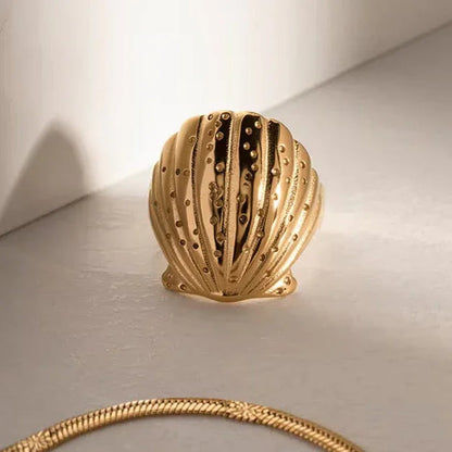 [Royal&Vicky]Aloha Gold Seashell Ring