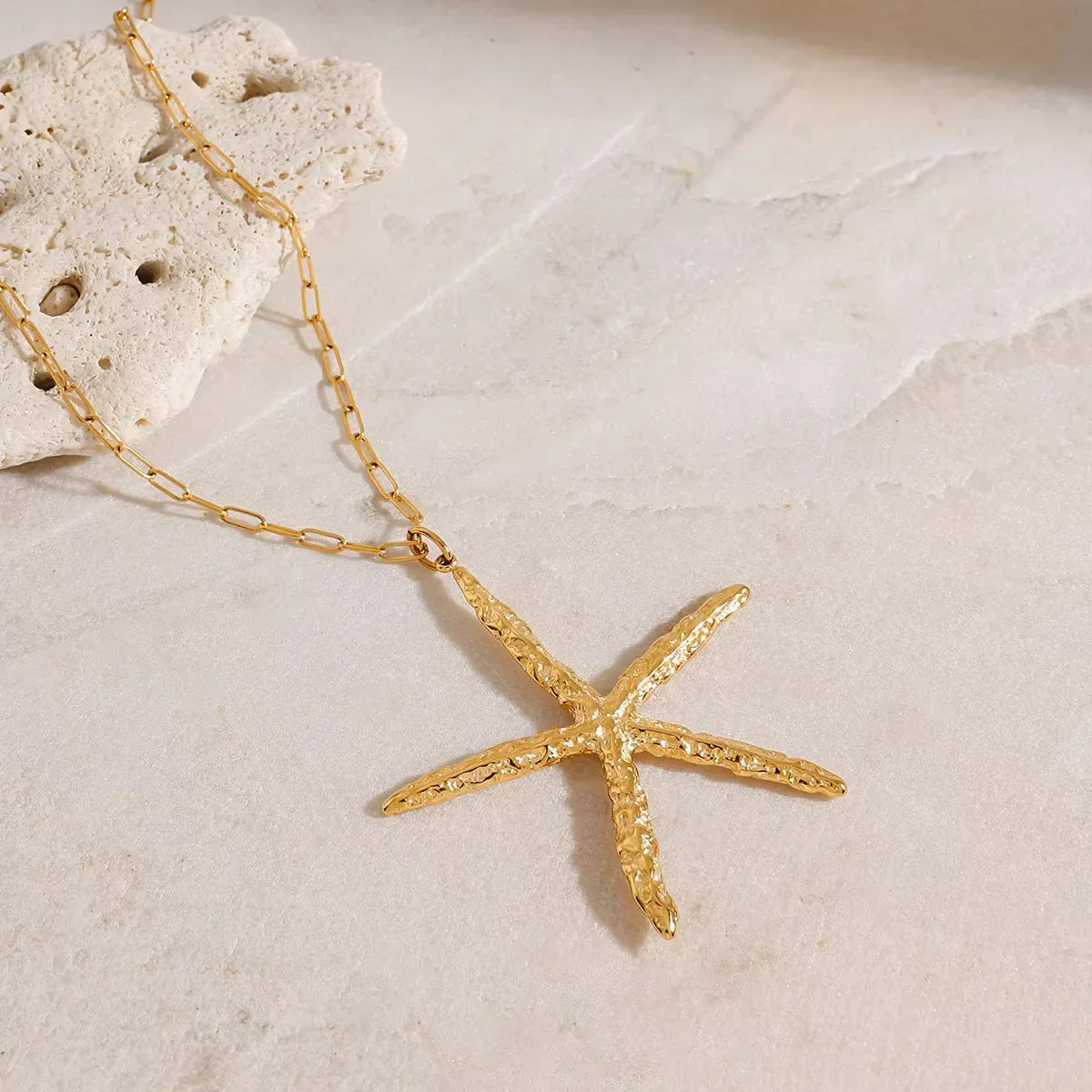 [Royal&Vicky]Claudia Gold Starfish Necklace