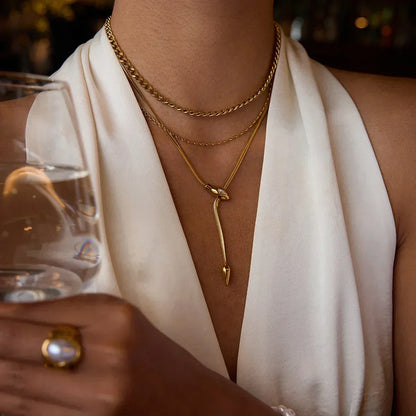 [Royal&Vicky]Loraine Gold Chain Necklace