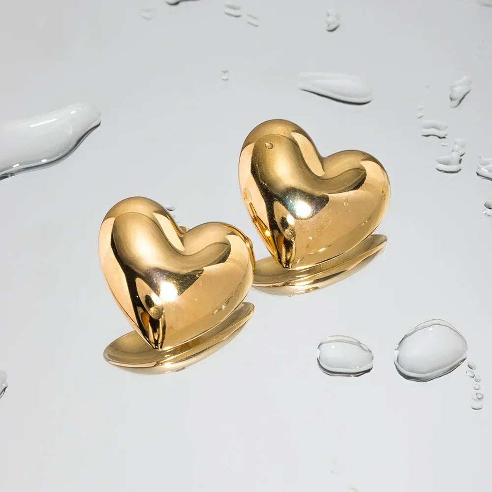 [Royal&Vicky]Aubree Gold Heart Earrings