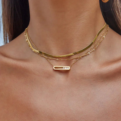 [Royal&Vicky]Abby Sculpted Gold Pendant