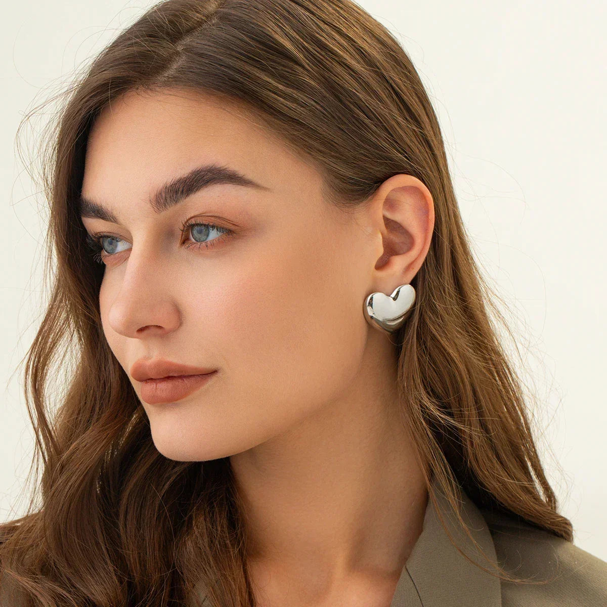 [Royal&Vicky]Aubree Gold Heart Earrings