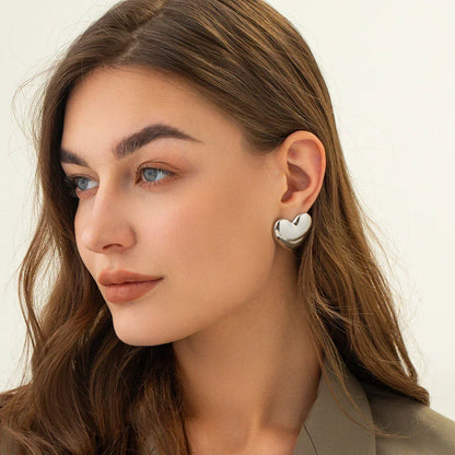 [Royal&Vicky]Aubree Gold Heart Earrings