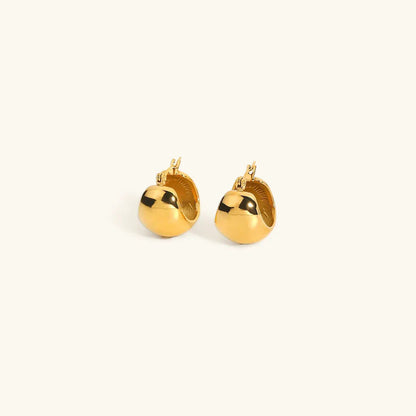 [Royal&Vicky]Sunna Gold Huggie Earrings