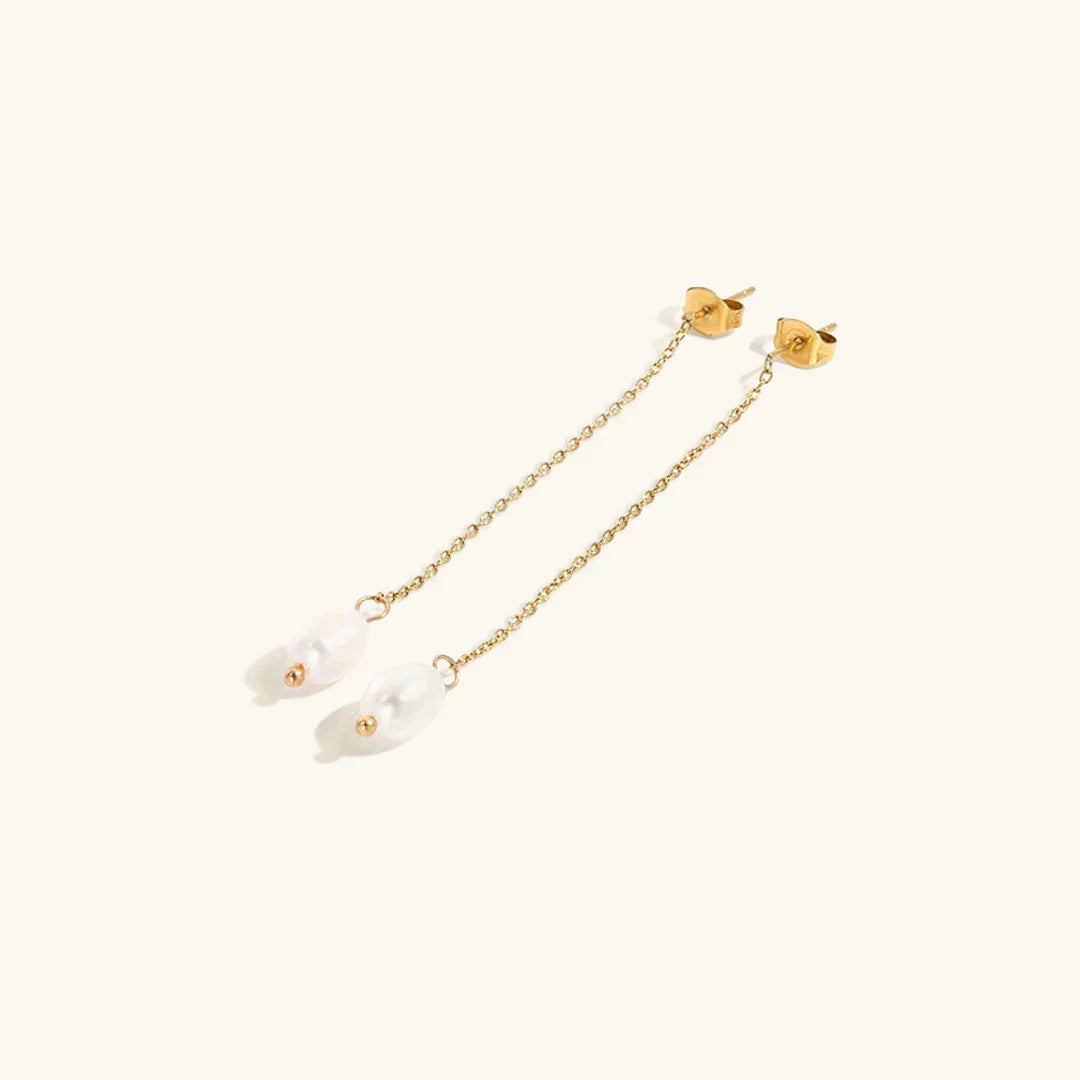 [Royal&Vicky]Tessa Pearl Tassel Earrings