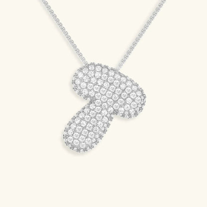 [Royal&Vicky]Bubble Initial Diamond Necklace