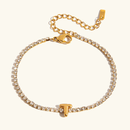 [Royal&Vicky]Avaria Bubble Letter Tennis Bracelet