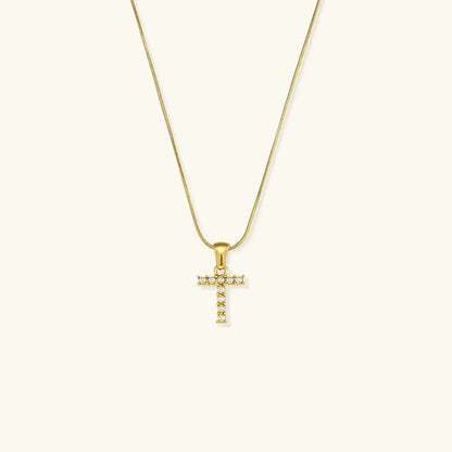[Royal&Vicky]Augustine Initial Letter Pearl Necklace