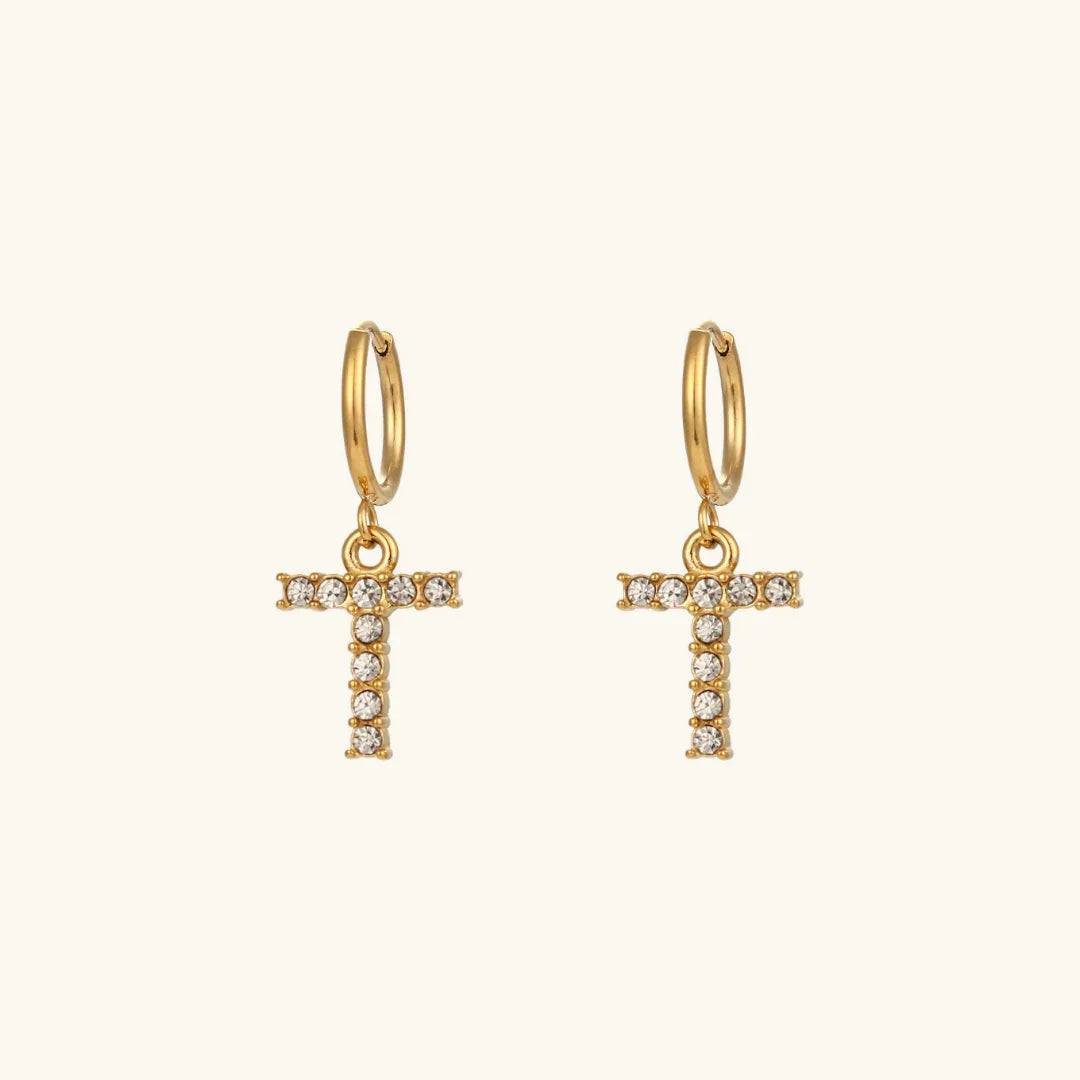 [Royal&Vicky]Wilhemina Initial Letter Earrings