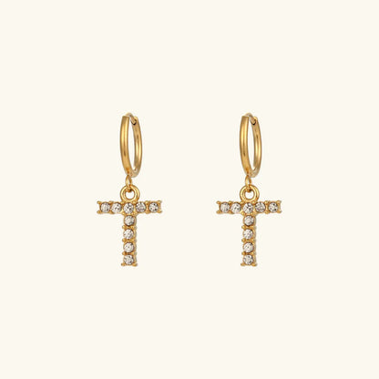 [Royal&Vicky]Wilhemina Initial Letter Earrings