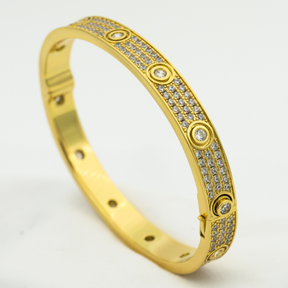 [Royal&Vicky]LOVE BRACELET 6.1MM DIAMOND-PAVED 10 BIG DIAMONDS