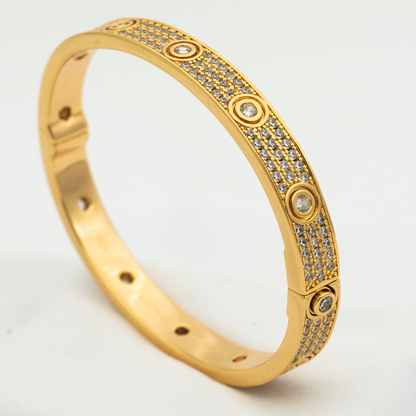 [Royal&Vicky]LOVE BRACELET 6.1MM DIAMOND-PAVED 10 BIG DIAMONDS