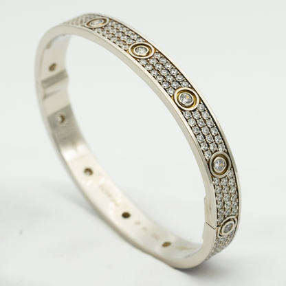 [Royal&Vicky]LOVE BRACELET 6.1MM DIAMOND-PAVED 10 BIG DIAMONDS