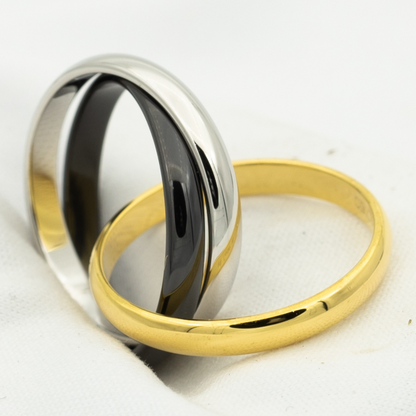 [Royal&Vicky]TRINITY RING BLACK GOLD SILVER