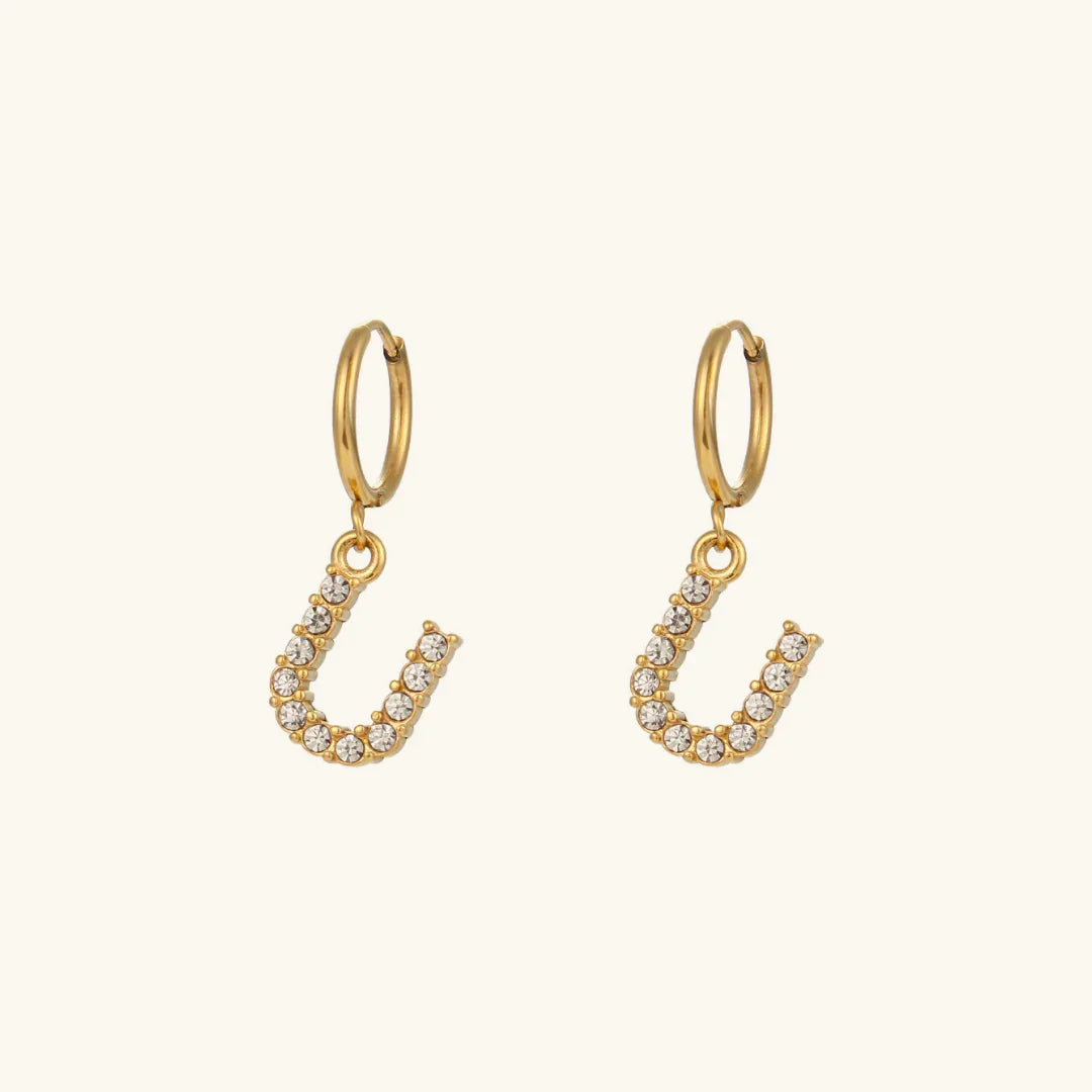 [Royal&Vicky]Wilhemina Initial Letter Earrings