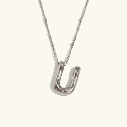 [Royal&Vicky]Balloon Gold Initial Necklace