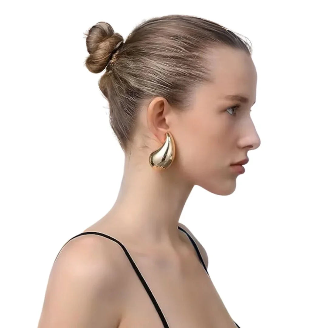 [Royal&Vicky]Sandra Teardrop Gold Earrings