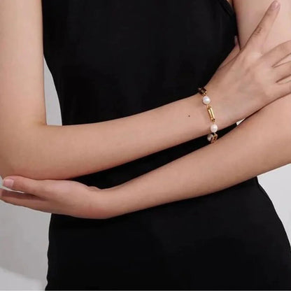 [Royal&Vicky]Janna Pearl Chain Bracelet