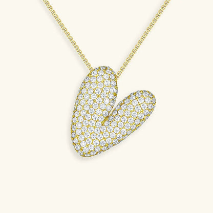 [Royal&Vicky]Bubble Initial Diamond Necklace