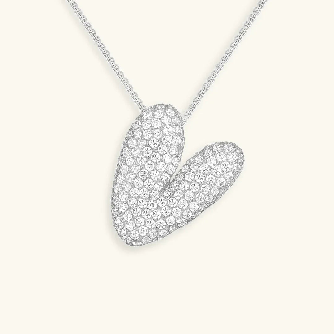[Royal&Vicky]Bubble Initial Diamond Necklace
