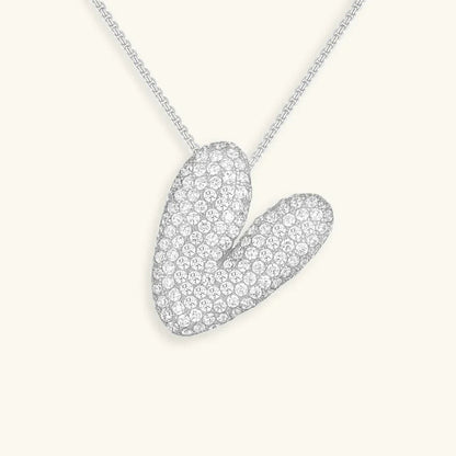 [Royal&Vicky]Bubble Initial Diamond Necklace