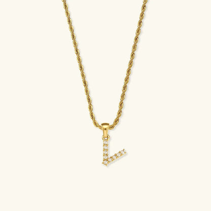 [Royal&Vicky]Elodie Initial Letter Pearl Necklace